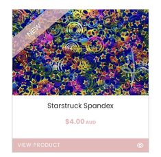 the new star struck spandex is $ 4 00 aud, and it's on sale now