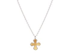 Pointy cross GURHAN Sterling Silver Pendant Necklace, Cross, from the JuJu Collection, 'kissed' with 24k Gold. 22.5x15.5mm Necklace Cross, Gold Bond, Silver Cross Pendant, Sterling Silver Necklace Pendants, Silver Cross, Silver Pendant Necklace, The Cross, Sterling Silver Pendant, Gold Accents