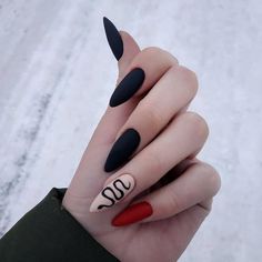 Black Nails With Bright Colors, Trendy Manicure, Witchy Nails, Neon Birthday, Halloween Acrylic Nails, Punk Nails, Summer Manicure, Edgy Nails, Grunge Nails