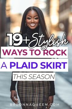 Plaid Pencil Skirt Outfit Winter, Plaid Wool Skirt Outfit, Wool Pencil Skirt Outfit, Green Plaid Skirt Outfit, Plaid Skirt Outfit Ideas, Plaid Pencil Skirt Outfit, Brown Plaid Skirt Outfit, Houndstooth Skirt Outfit, Mini Pleated Skirt Outfit