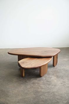 For Sale on 1stDibs - Organic shaped nesting coffee tables by Last Workshop, 2023 Solid walnut, natural finish Table one: 58' x 32' x 16'H Table two: 46' x 25' x 13.5' If not L Sofa Coffee Table, Hotel Coffee Table, Cluster Coffee Tables, Modern Organic Coffee Table, Japandi Coffee Table, Modern Walnut Coffee Table, Coffee Table Nesting, Timber Coffee Table, Wood Coffee Table Design