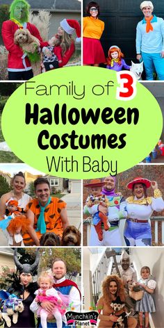 family of 3 halloween costumes with baby Halloween Family Of Three Costumes, Funny Halloween Family Costumes, Dora Family Costume, Pregnancy Halloween Costumes Family Of 3, Bugs Life Family Costume, Halloween Costumes For 1 Year Boy Family, Family Halloween Costumes For 3 With Baby, Newborn Costume Halloween Family