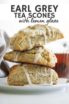 Earl Grey Tea Scones. Earl Gray Dessert, Earl Grey Scones, Earl Grey Chocolate, London Fog Latte, Citrus Glaze, Tea Scones, Scones Recipe Easy, Homemade Scones, Scones Easy