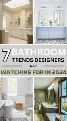 bathroom designs with the words 7 bathroom trend designers are watching for in 2014