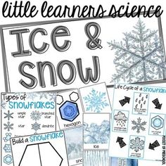 an ice and snow theme is featured in the book, little learner's science