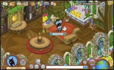 the game is playing with an animal and plants in the living room, as well as other items