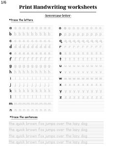 printable handwriting worksheets for kids