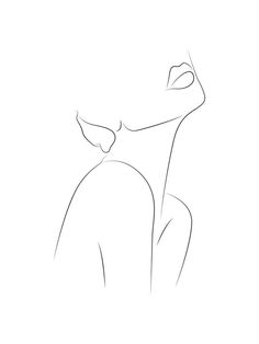 a line drawing of a woman's face