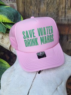 High quality, foam/mesh construction with adjustable snapback. Thank you for visiting my shop. Pink Flat Brim Trucker Hat For Outdoor, Margarita Trucker Hat, Green Mesh Trucker Hat, Pink Mesh Trucker Snapback Hat, Inappropriate Trucker Hats, Funny Trucker Hat, Camo Trucker Hat, Outdoor Trucker Hat With Mesh Back, One Size, Save Water Drink