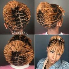 Two Braids Loc Styles, Locs Shoulder Length Styles, Loc Crown Style, Black Short Haircuts, Unique Loc Styles, Loc Crown, Locks Styles, Short Black Haircuts