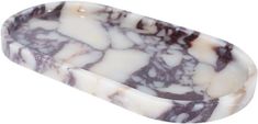 two marble trays sitting next to each other on a white surface with brown and white designs