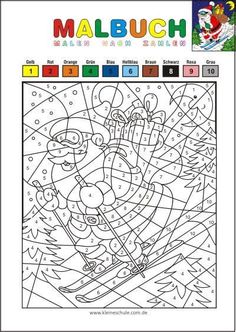 the color by number coloring page for children