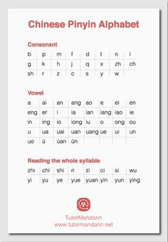 the chinese alphabet is shown in red and white