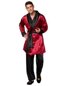 Relax and enjoy yourself in this velvet Casanova robe. You'll be super comfortable all night long, so that's a huge plus! Long sleeves Tie closure Length: About 36" from shoulder to hem Material: Polyester Care: Spot clean Imported Note: Pants, pipe and shoes sold separately Halloween Spirit Store, Home Halloween Costumes, Halloween Store, Enjoy Yourself, Mens Pajamas, Women's Costumes, Mens Costumes, Halloween Costumes Women, Spirit Halloween