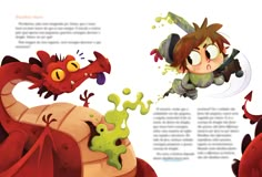 an image of a book page with cartoon characters