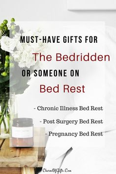 Finding the perfect gift for a loved one who is bedridden post surgery, on mandatory bed rest due to pregnancy or suffering from a chronic condition that has them on bed rest seems arduous but you are at the right place! I have created a list of gift ideas that are practical and show your love and support for your loved one. These gift ideas will brighten their day and uplift their spirits. Which is exactly what they need! Bed Rest Care Package, Bed Rest Pregnancy, Bday Gift For Boyfriend, List Of Gift Ideas