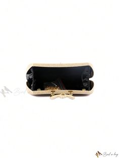 Bird in Bag - Gritte Womens Elegant Evening Clutch Handbag - Exquisite Hard Case Party Bag for Formal Attire, Cheongsam & Evening Gown Luxury Gold-tone Evening Bag For Formal Occasions, Luxury Gold-tone Hardware Evening Bag For Formal Occasions, Wedding Clutch Evening Bag With Gold-tone Hardware, Elegant Clutch Box Bag With Gold-tone Hardware, Luxury Evening Clutch With Gold-tone Hardware, Cheongsam Dress, Envelope Bag, Color Champagne, Evening Clutch