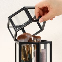 The Makeup Brush Holder is designed with a dust-proof lid, which can keep your all brushes away from dirty and dust particles. Transparent makeup brush organizer with a lid, that can well store makeup brushes, lipsticks, eyeliners, and mascara. Please Note: ONLY 1 pc Makeup Brush Holder and 1 Pack of Beige Faux Pearls. The beauty product is not included in the package! Glass Makeup, Makeup Brush Organizer, Brush Organizer, Makeup Brush Organization, Dust Particles, Makeup Brush Holder, Pearl Decor, Makeup Brush Holders, Brush Holder