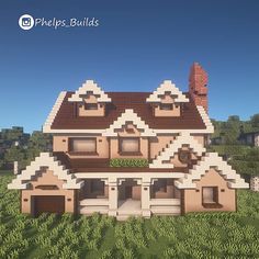 an image of a house in minecraft