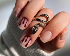 Nail Ideas For Fall, Black French Manicure, Clear Nail Designs, Donut Nails, Dip Manicure, Minimalist Nail, Baby Blue Nails