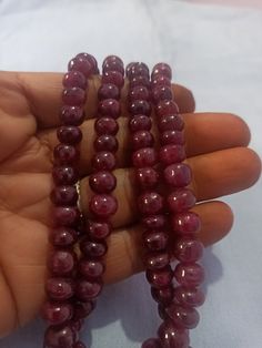 19''AAA 741 Carat Natural Ruby Smooth Rondelle Gemstone Beads Necklace With Adjustable Code Necklace Stone : Ruby Natural Shape :- Smooth rondelle Necklace - 19 inch 2 line string Size :- 4mm to 10mm Weight :- 741 carat Polish :- Handmade color - Red Polish :- Handmade makes a great gift for your loved ones. Click below to see live stock: https://www.etsy.com/au/shop/ShakugemsStore?ref=search_shop_redirect If for any reason you are not satisfied with your purchase. You can return it for a full r Polished Beads For Formal Gems And Cabochons, Formal Ruby Necklaces With Round Beads, Formal Rondelle Gemstone Beaded Necklaces, Formal Rondelle Beaded Necklaces With Gemstone Beads, Formal Round Beaded Necklaces With Gemstone Beads, Formal Beaded Necklaces With Gemstone Beads, Formal Round Gemstone Beaded Necklace, Formal Polished Round Beaded Necklaces, Ruby Beaded Necklaces With Round Beads