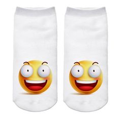 Want socks that fit your mood each day? Our Mood Socks come in a variety of emoji faces so that you can match your socks to your mood. The unisex ankle socks are fun, comfortable, and great for adding a pop of personality to your outfit.FEATURES: 	Ankle socks 	Unisex 	Variety of emoji prints 	Comfortable and breathable 	White background Emoji Mood, 3d Emoji, Socks Funny, Womens Luggage, Cat Shoes, Emoji Faces, Funny Emoji, Women Socks, Bag Boys