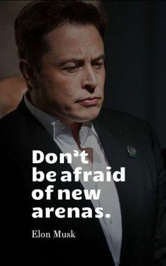 a man in a suit and tie with a quote about being afraid to be afraid