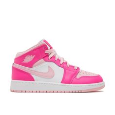 Nike Air Jordans Nike Air Jordans Pink, Pink High-top Sneakers With Contrast Sole For Spring, Pink Basketball Shoes For Spring Streetwear, Sporty Pink Basketball Shoes For Spring, Nike Pink High-top Sneakers With Boost Midsole, Pink Round Toe Basketball Shoes For Spring, Nike Low-top Pink Jordan Shoes, Nike Pink High-top Jordan Shoes