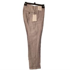 Nwt! From Murano, These Pants Feature: Slim Fit Through Hip And Thigh, Flat Front, Zip Fly With Hook And Loop Closure, Belt Loops, An Rolled Hem. Baird Mcnutt Is Lightweight, Breathable & Supremely Comfortable. Naturally Sustainable Fabric; Okeo-Tex Step Certified Produced Using 80% Electricity Sourced From Hydro & Solar. Color- Light Gray With White Threads 100% Linen Dry Clean Fitted Mid-rise Linen Bottoms, Fitted Linen Mid-rise Bottoms, Mens Navy Dress Pants, Light Gray Dress Pants, Hem Dress Pants, Grey Blue Dress, Light Grey Dress, Navy Blue Dress Pants, Mens Linen Pants