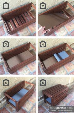 step by step instructions on how to make a wooden bench