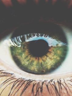 an extreme close up view of the iris of a person's eye