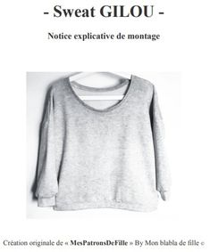 an advertisement for sweat glou featuring a sweater