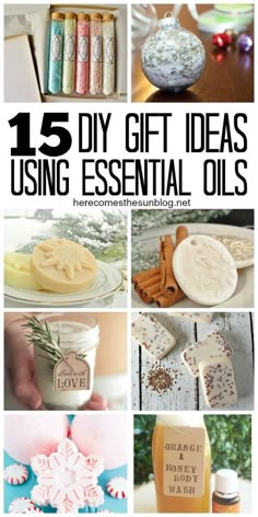 15 diy gift ideas using essential oils for the holidays and christmas gifts to make