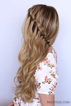 Waterfall Braid Tutorial, Waterfall Braid Hairstyle, Waterfall Braid, Half Up Half Down Hair, Trending Hairstyles, Wedding Hairstyles For Long Hair, Down Hairstyles, Trendy Hairstyles, Hair Lengths