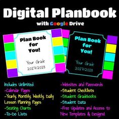 the digital planbook with google drive for your 2012 - 2013 year book is shown