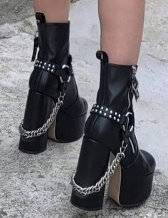 Goth Shoes, Shoe Obsession, Heel Boots