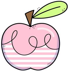 an apple with the word love drawn on it's side and a leaf sticking out of