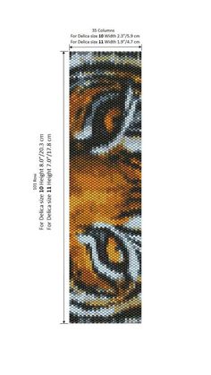 a cross stitch pattern with an image of a tiger's head