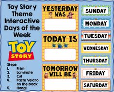 the toy story poster is shown for children to learn how to read and use it