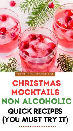 christmas mocktails non alcoholic Christmas Drink Mocktail, Festive Holiday Drinks Non Alcoholic, Holiday Beverages Nonalcoholic, Winter Party Drinks Nonalcoholic, Holiday Drink Recipes Nonalcoholic, Simple Christmas Drinks, Cold Christmas Drinks Nonalcoholic, Non Alcoholic Christmas Drinks Easy, Cranberry Drinks Nonalcoholic