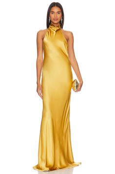 Amanda Uprichard Rainier Gown in Tunisia | REVOLVE Halter Neck Gown, Staple Dress, Fab Dress, Luxe Clothing, Amanda Dress, Parsons School Of Design, Amanda Uprichard, Silk Gown