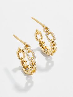 Enjoy 30% off fine jewelry earrings at BaubleBar, featuring 18K gold earring sets, freshwater pearl drop earrings & luxury hoop earrings. Enjoy free UPS shipping over $75 & free returns. Gold Medallion Necklace, Baublebar Earrings, Preppy Jewelry, Cross Earrings Studs, Ups Shipping, 18k Gold Earrings, Find A Way, Chain Links