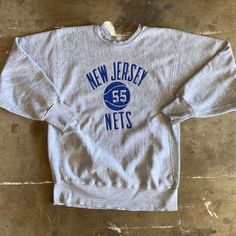 70s VINTAGE PLAYER ISSUED CHAMPION REVERSE WEAVE NEW JERSEY NETS SWEATSHIRT SZ M | eBay Vintage College Sweatshirt, Vintage College Sweatshirts, New Jersey Nets, Albert King, College Sweatshirt, Champion Reverse Weave, Vintage Champion, 70s Vintage, New Jersey