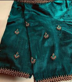 Blouse Designs Work Latest Simple, Green And Blue Blouse Designs, Bottle Green Work Blouse Designs, Hand Embroidered Blouse Designs Latest, Saree Blouse Simple Work, Simple Aari Thread Work Blouse Design For Pattu Saree, Blouse Designs Latest Aari Work, Blouse Hand Work Designs Latest, Simple Blouse Aari Work Designs