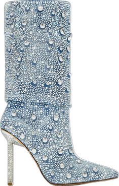 Glamorous Crystal Embellished Spring Boots, Glamorous Crystal-embellished Spring Boots, Trendy Embellished Winter Boots, Glamorous Spring Boots With Rhinestones, Glamorous Rhinestone Boots For Spring, Chic Rhinestone Boots For Spring, Chic Rhinestone Winter Boots, Trendy Embellished Evening Boots, Trendy Embellished High Heel Boots