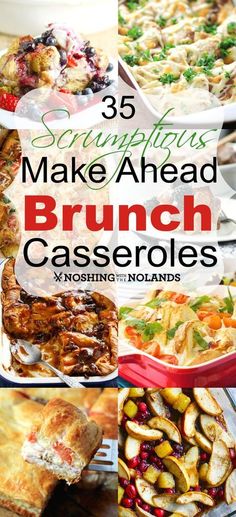 a bunch of different types of brunch casseroles