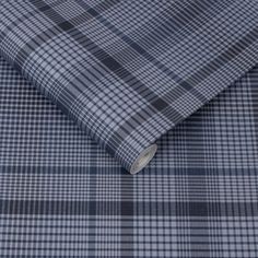 a blue and white checkered dress shirt