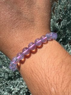 You will recieve the exact item pictured  Shown in natural light  Pictures are taken up close 7.5mm beads Iridescent 8mm Round Bead Jewelry, Lavender 8mm Beads Bracelets, Lavender Moon, Light Pictures, Moon Quartz, Picture Light, Natural Light, Beauty Book, Lavender