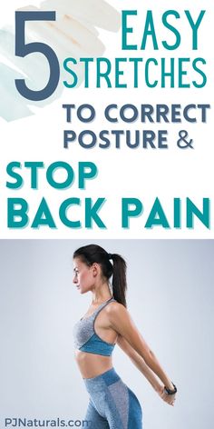 a young woman stretching for good posture Stretches For Posture, Exercises For Back Pain, Posture Stretches, Exercises For Back, Correct Posture, Back Stretches For Pain