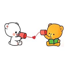 two teddy bears playing with each other while one is holding a red object in its mouth